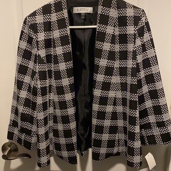 Kasper Jackets & Blazers - Kasper black and white jacket